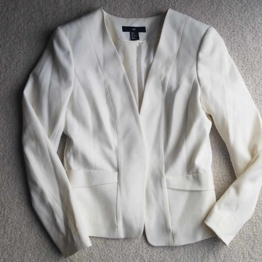 Cream/White blazer